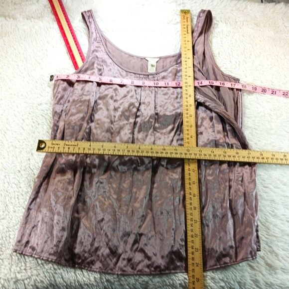 NWOT J. Crew Metallic Silk Smocked Tunic Top Tank Women's 12P Whimsygoth. Femine - Picture 6 of 7